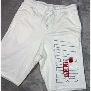 JORDAN JUMPMAN Nike Air Fleece Sweat Shorts Mens Small White Casual Gym Logo NWT
